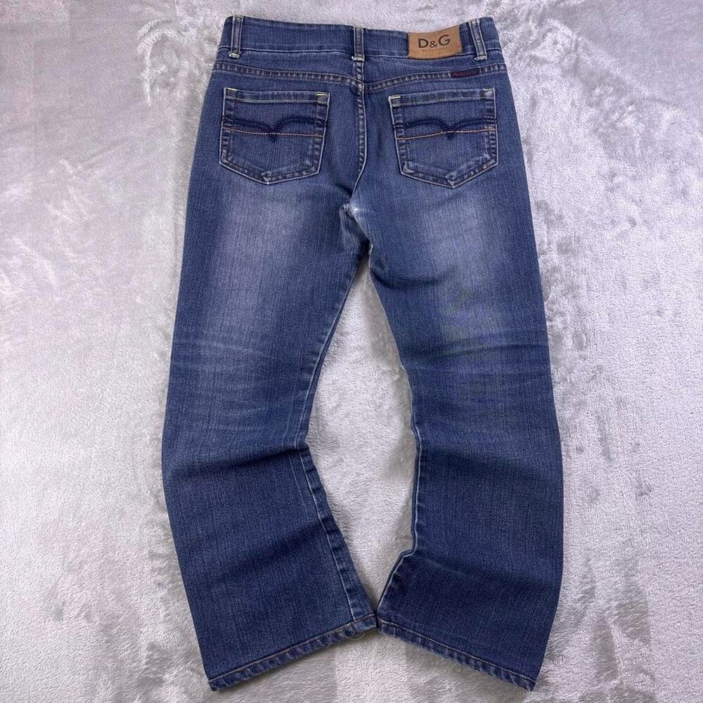 Dolce & Gabbana D&G Y2K Jeans Size 28 Blue Flared Bootcut Denim Low Rise